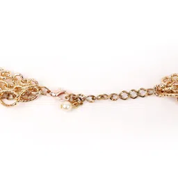 ODETTE Gold-Plated Stone Studded & Beaded Alloy Necklace Jewellery Set image 4