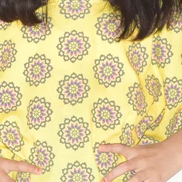 BAESD Girls Ethnic Motifs Printed Regular Thread Work Kurta With Palazzos image 3