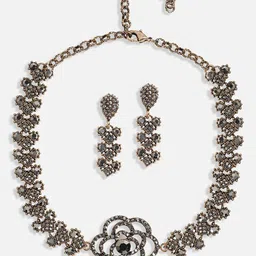 SOHI Gold-Plated Stone-Studded Jewellery Set image 2