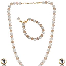 ANIKAS CREATION Gold-Plated Beaded Jewellery Set image 2