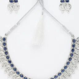 Sangria Silver-Plated Necklace With Earrings image 2