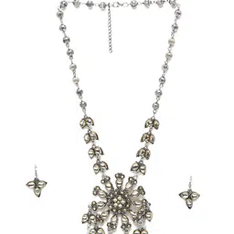 YouBella Silver-Plated Stone-Studded Oxidised Jewellery Set image 2