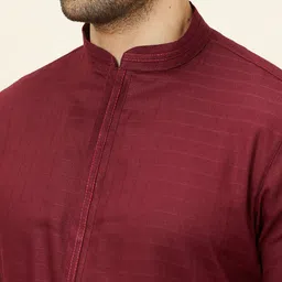 Manyavar Checked Pure Cotton Kurta with Pyjamas image 2