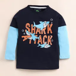 YK Boys Printed Round Neck Long Sleeves Pure Cotton T-shirts with Trousers image 3