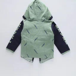Usman Harooni Collection Boys Striped Hooded Sweatshirt With Trouser image 3