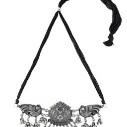 TEEJH Oxidised Silver-Plated Aarthi Jewellery Set image 3