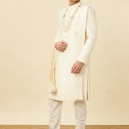 Manyavar Self-designed Traditional Sherwani Set image 3