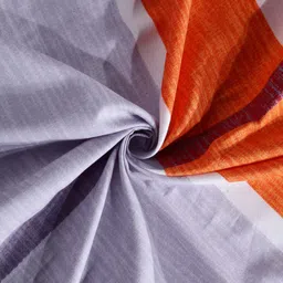 Arrabi Set of 6  Orange & Blue Geometric TC Cotton Blend Diwan Set image 2