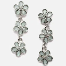 Anouk Oxidised Silver-Plated American Diamond Studded Necklace & Earrings image 3