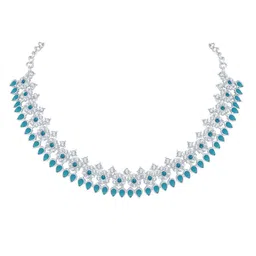 Atasi International Silver-Plated Crystal-Studded & Beaded Jewellery Set image 3