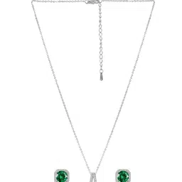 Peora Silver-Plated AD-Studded Jewellery Set image 3