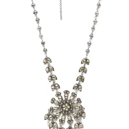 YouBella Silver-Plated Stone-Studded Oxidised Jewellery Set image 3