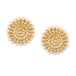 Shoshaa Gold-Plated & White Stone Studded Jewellery Set image 4