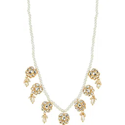 Asthetika Kids Gold-Plated Kundan-Studded & Beaded Jewellery Set image 5