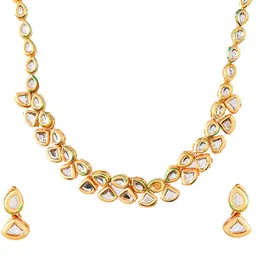 Silvermerc Designs Gold Plated & Kundan Studded Jewellery Set image 3