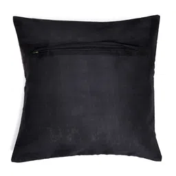 HANDICRAFT PALACE Black & Gold-Toned Set of 2 Square Cushion Covers image 2