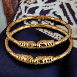 LUCKY JEWELLERY Set Of 2 Gold Plated Bangles image 3