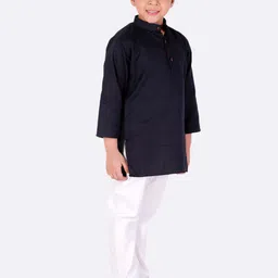 Superminis Boys Mandarin Collar Pure Cotton Kurta With Pyjamas image 3
