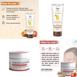 TNW the natural wash Set of Tomato Clay Mask & Vitamin C Exfoliating Face Wash image 2