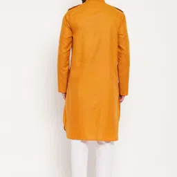 VASTRAMAY Shirt Collar Pathani Kurta With Trouser image 4