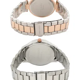 JOKER & WITCH Set of 2 Lock & Key Stainless Steel Couple Watch Gift Set image 4