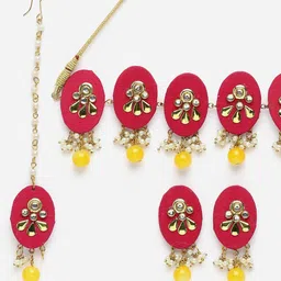 PANASH Gold-Plated Stone-Studded Jewellery Set image 5