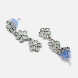 Anouk Oxidised Silver-Plated American Diamond Studded Necklace & Earrings image 4