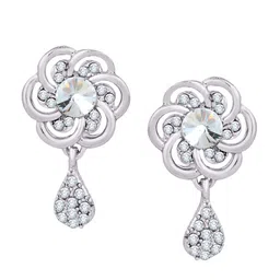 Atasi International Silver-Plated Crystal Studded Jewellery Set image 4