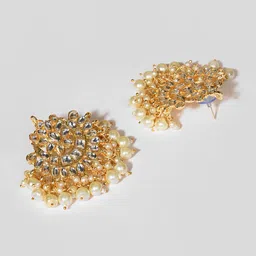 Anouk Gold-Plated Kundan-Studded & Pearl Beaded Jewellery Set image 4