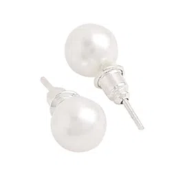 Yellow Chimes Silver-Plated Pearl Beaded Jewellery Set image 4