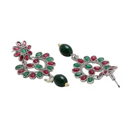 Sangria Silver-Plated CZ-Studded Jewellery Set image 4