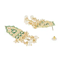 I Jewels Gold Plated & Kundan Studded Jewellery Set image 4