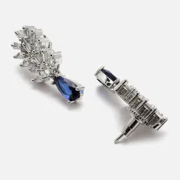 Anouk Rhodium-Plated American Diamond Studded Necklace & Earrings image 4