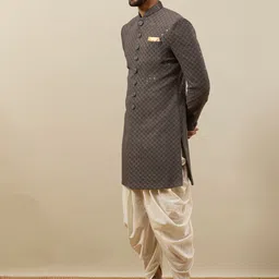Manyavar Embroidered Indo Western Sherwani Set image 3