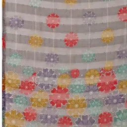 Berrylicious Women Floral Embroidered Beads and Stones Kurta with Trousers & With Dupatta image 4