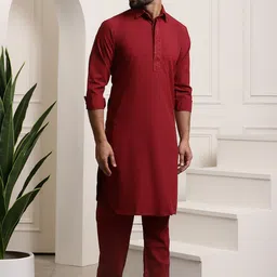 SOJANYA Regular Pure Cotton Kurta With Salwar image 4