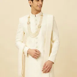 Manyavar Self-designed Traditional Sherwani Set image 5