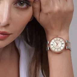 JOKER & WITCH Set of 2 Lock & Key Stainless Steel Couple Watch Gift Set image 2