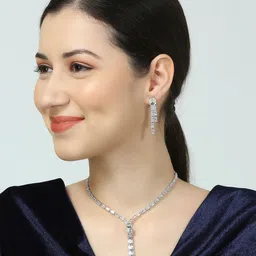 OOMPH Cubic Zirconia Studded Jewellery Set image 5