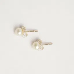 Arte Jewels Silver-Plated Pearls Circular Studs Earrings image 5