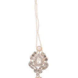 ANIKAS CREATION Gold-Plated Studded Jewellery Set image 5