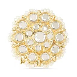 I Jewels Gold Plated & Kundan Studded Jewellery Set image 5