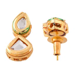 Silvermerc Designs Gold Plated & Kundan Studded Jewellery Set image 5