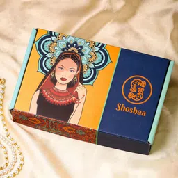 Shoshaa Gold-Plated & White Stone Studded Jewellery Set image 5