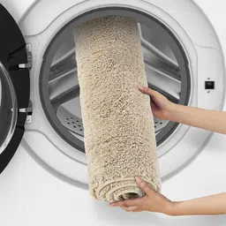 OBSESSIONS Cream-Coloured 2 Pcs 2200 GSM Anti-Skid Bath Rug With Contour Mat image 5