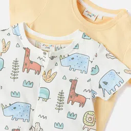 Juniors by Babyshop Set Of 2 Printed Romper with Short Sleeves image 5