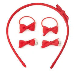 Accessorize Girls Red Set of 3 Hair Accessory Set image 3