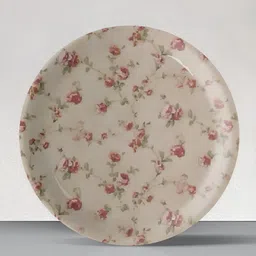 nestroots Beige Floral Printed Ceramic Wall Decor-image-12