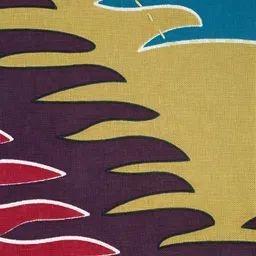 ratan cart TARAN LIVING Purple & Beige 2 Pieces Abstract Printed Cotton Square Cushion Covers image 4