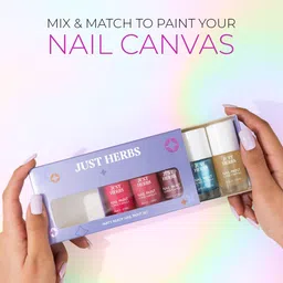 Just Herbs Set Of 5 Nail Paint Set For Party Ready 32-05-23-30-28 - 55ml Each image 2